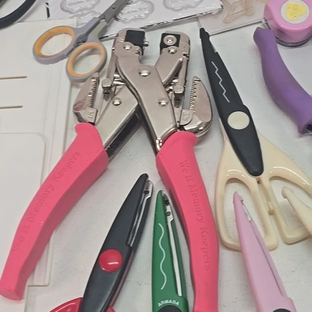 Crafting Lot Creative Scrapbook Punches Corner Wavy Cutters‎ Foil Scissors More
